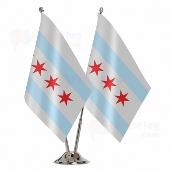Chicago 2 Table Flags