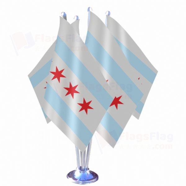 Chicago Quadruple Table Flag
