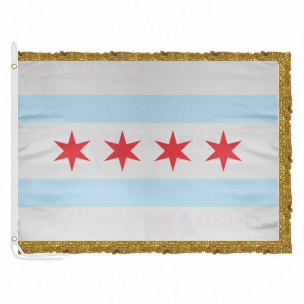 Chicago Satin Office Flag