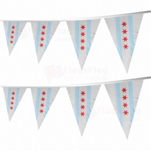 Chicago Stringed Triangle Flag