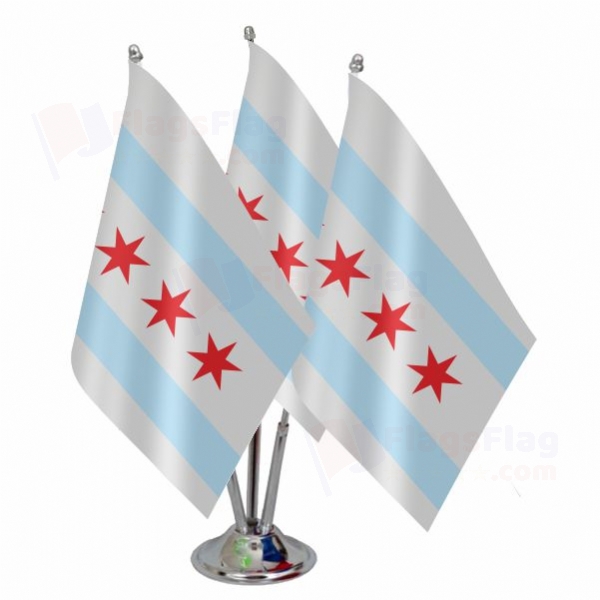 Chicago Triple Table Flag