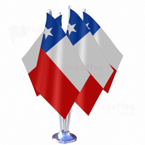 Chile Quadruple Table Flag