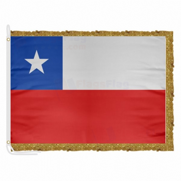 Chile Satin Office Flag