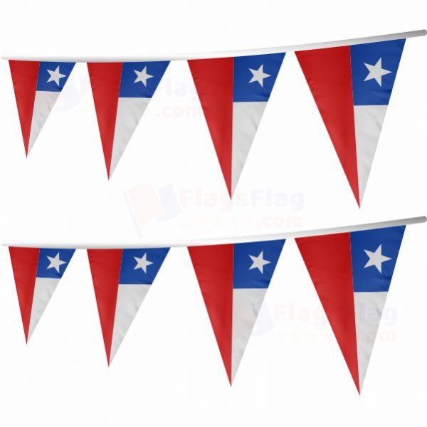 Chile Stringed Triangle Flag