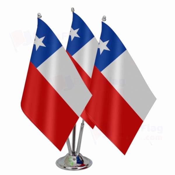 Chile Triple Table Flag