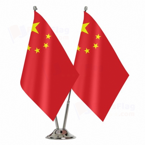 China 2 Table Flags