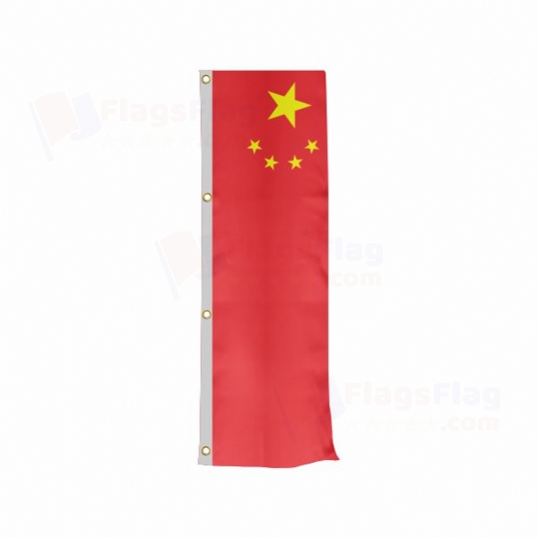 China Vertically Raised Flags