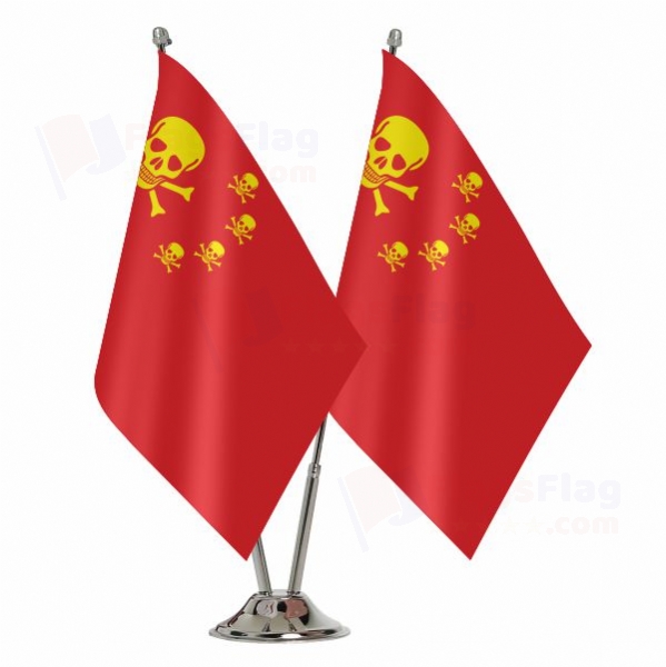 Chinese Pirate 2 Table Flags