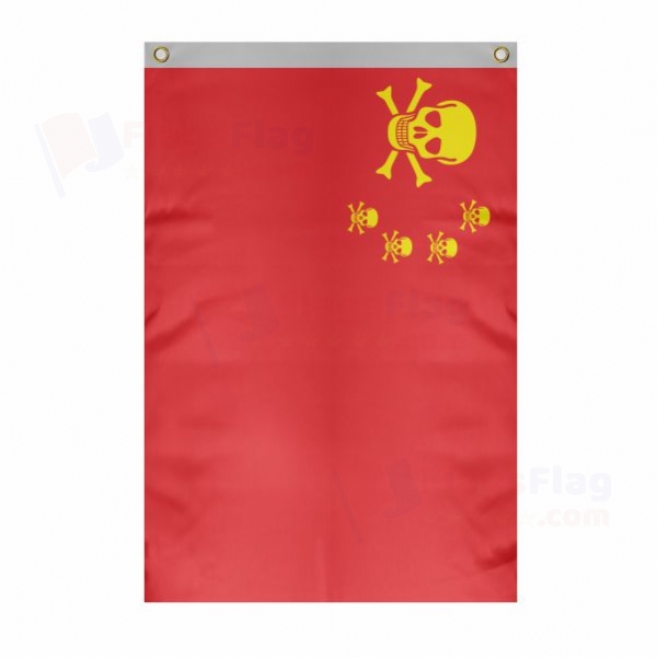 Chinese Pirate Large Size Flag Hanging on Building