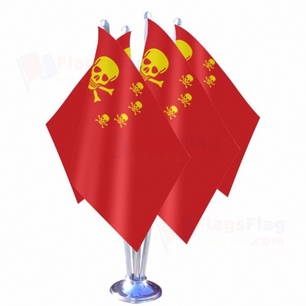 Chinese Pirate Quadruple Table Flag