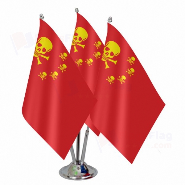 Chinese Pirate Triple Table Flag