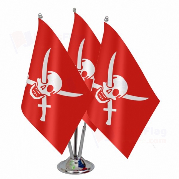 Ching Shih Jolly Roger Triple Table Flag