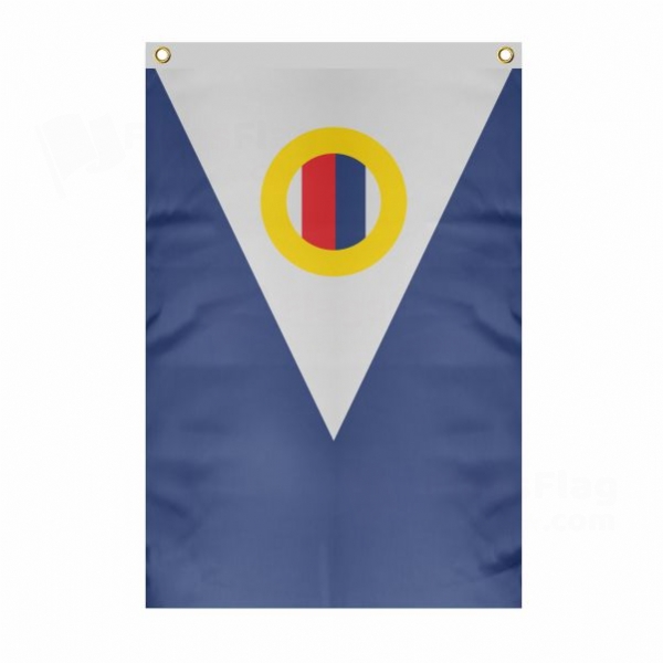 Chukotka Autonomous Okrug Large Size Flag Hanging on Building