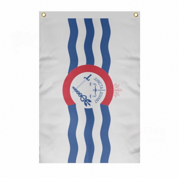 Cincinnati Large Size Flag Hanging on Building
