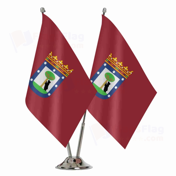City Of Madrid Binary Table Flag