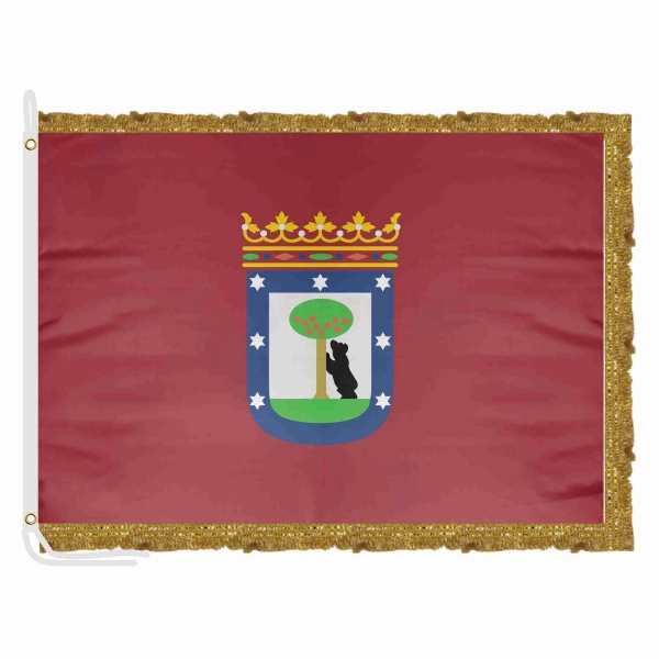 City Of Madrid Satin Office Flag