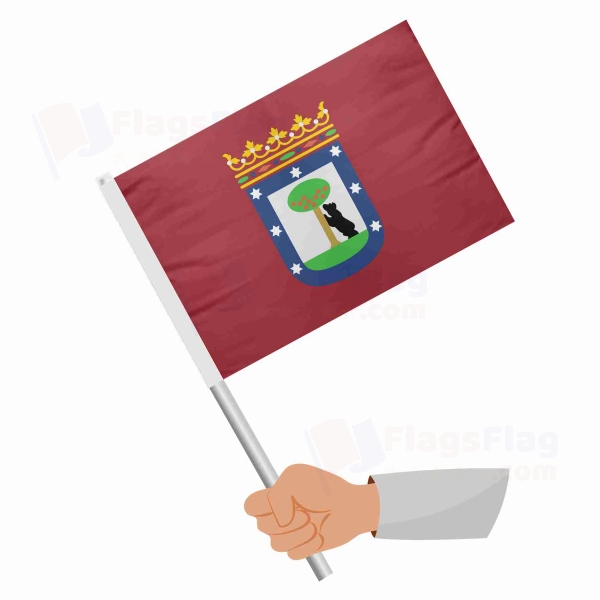 City Of Madrid Stick Flag