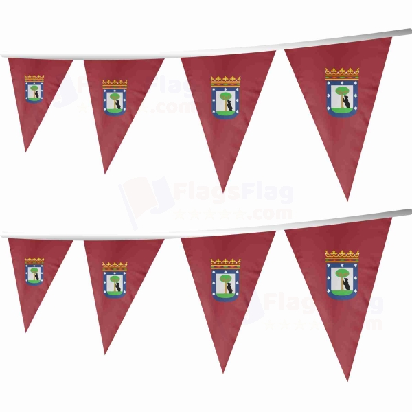 City Of Madrid Stringed Triangle Flag