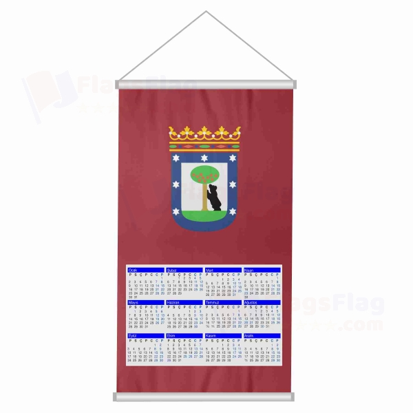 City Of Madrid Woven Fabric Digital Printing Calendar