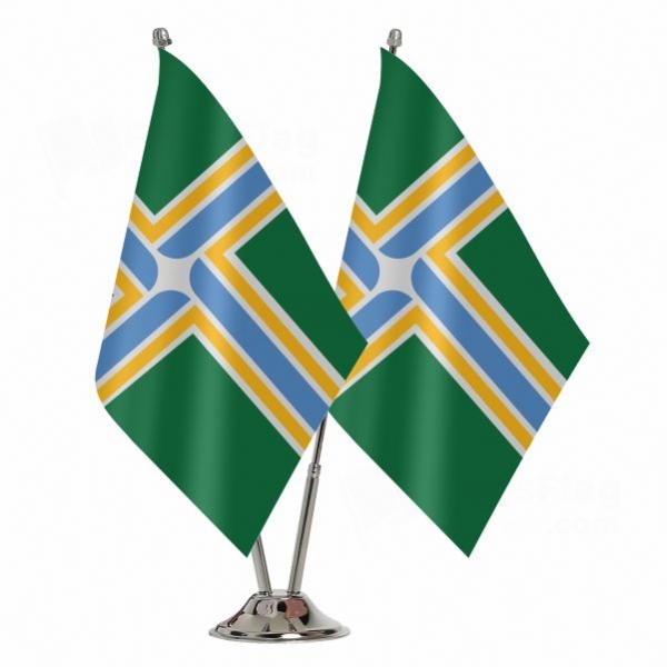 City Of Portland 2 Table Flags
