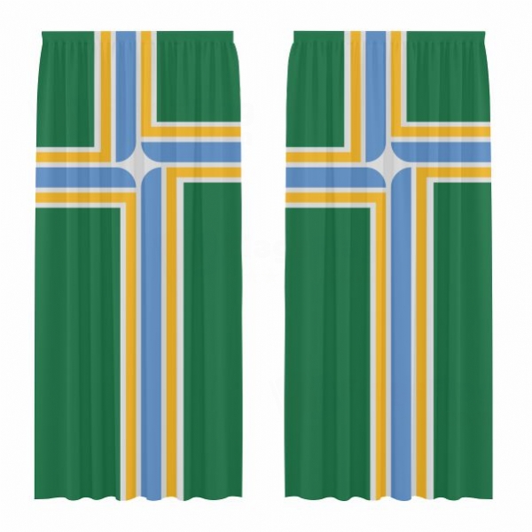 City Of Portland Digital Printed Curtains