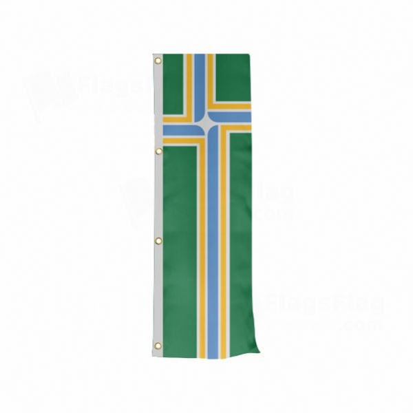 City Of Portland Vertically Raised Flags