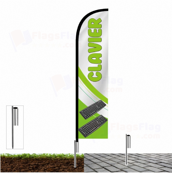 Clavier Beach Flags
