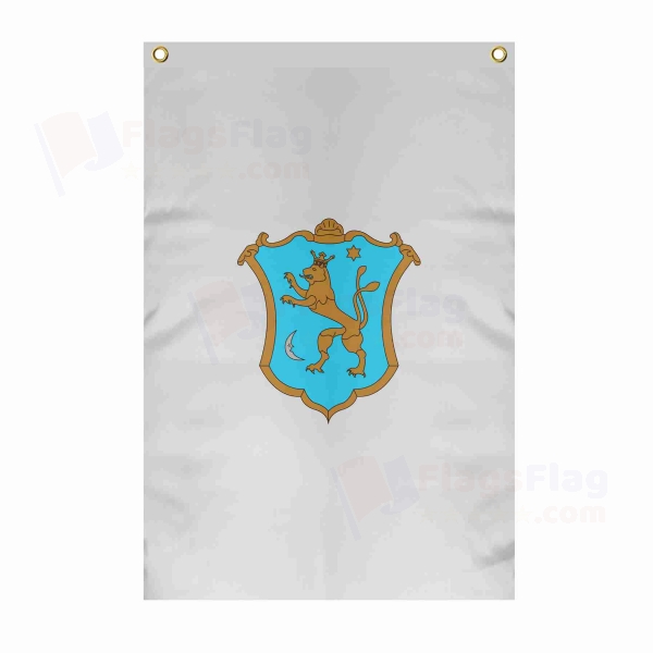 Coat of arms of Cumania Large Size Flag Hanging on Building