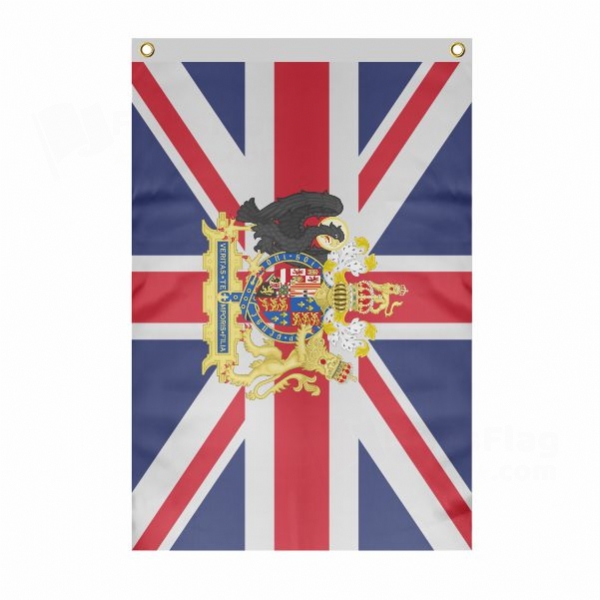 Coat Of Arms Of England Large Size Flag Hanging on Building