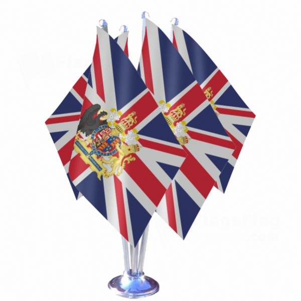Coat Of Arms Of England Quadruple Table Flag