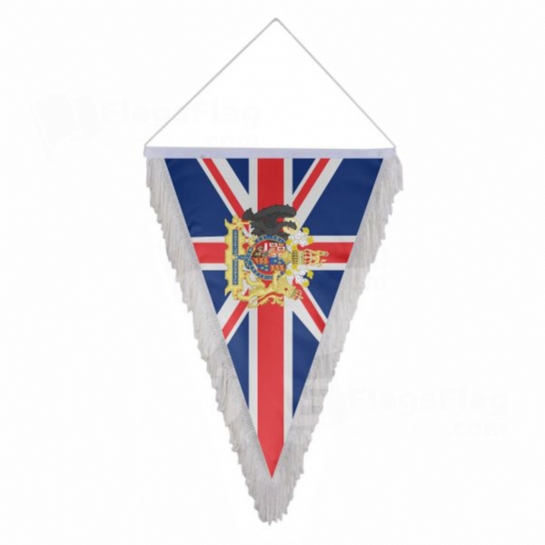 Coat Of Arms Of England Triangle Fringed Streamers
