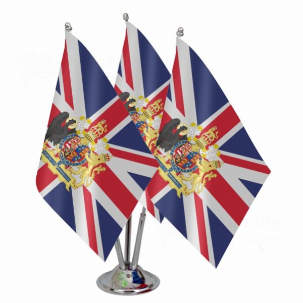 Coat Of Arms Of England Triple Table Flag