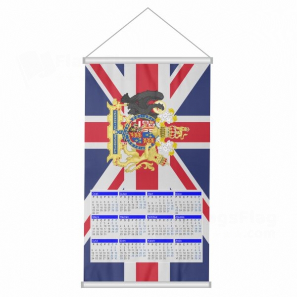 Coat Of Arms Of England Woven Fabric Digital Printing Calendar