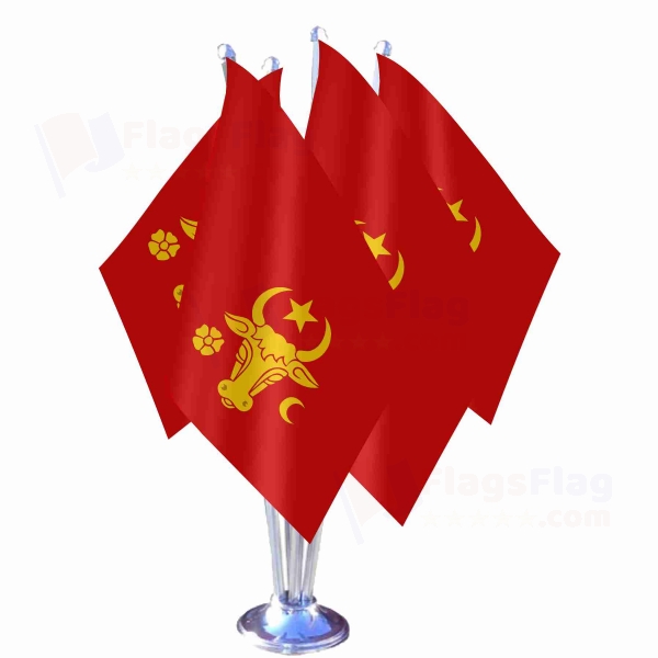 Coat Of Arms Of Moldavia Quadruple Table Flag