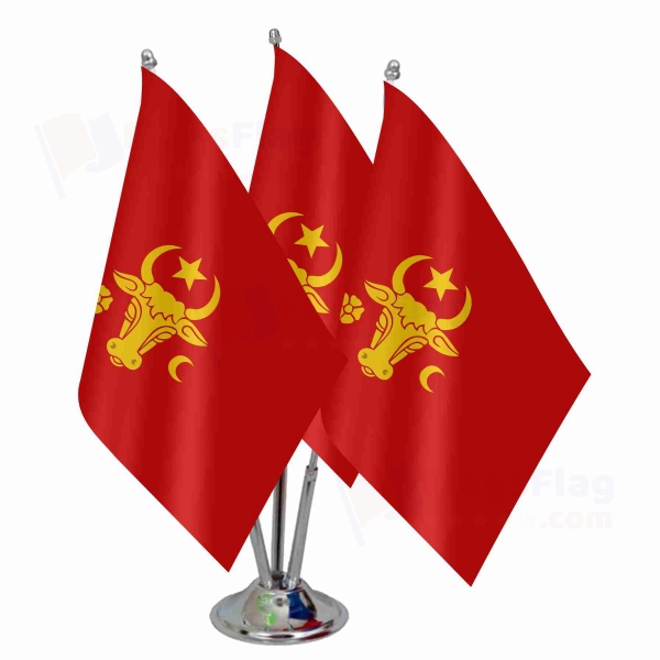 Coat Of Arms Of Moldavia Triple Table Flag