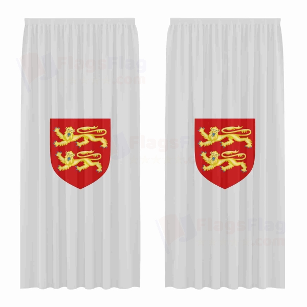 Coat Of Arms Of Normandy Digital Printed Curtains
