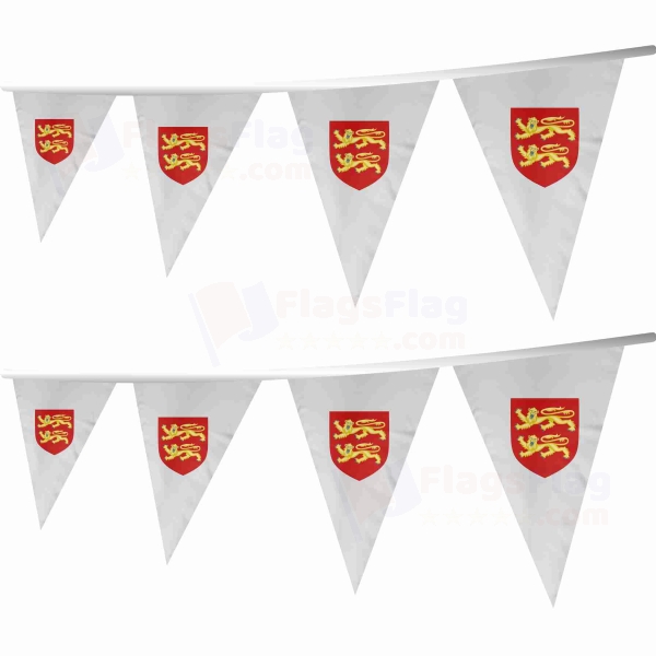 Coat Of Arms Of Normandy Stringed Triangle Flag