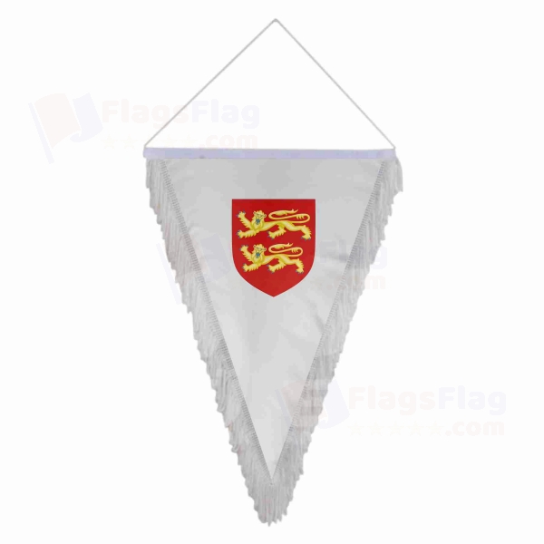 Coat Of Arms Of Normandy Triangle Fringed Streamers