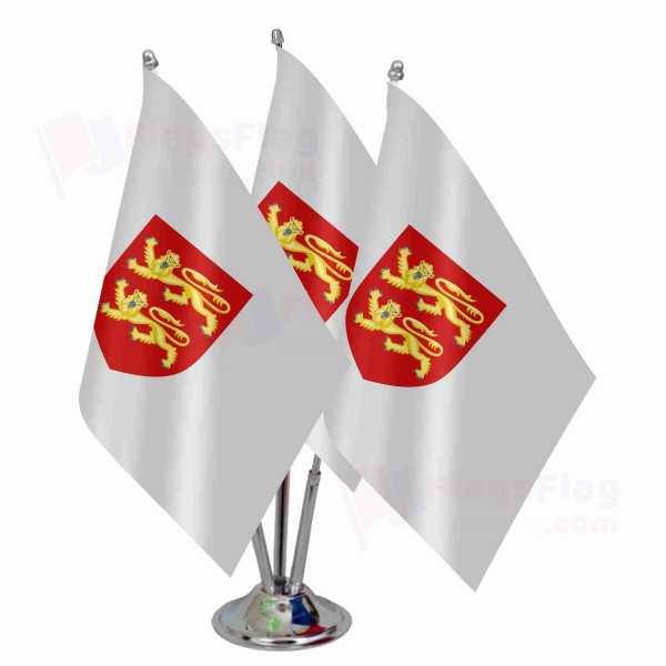 Coat Of Arms Of Normandy Triple Table Flag