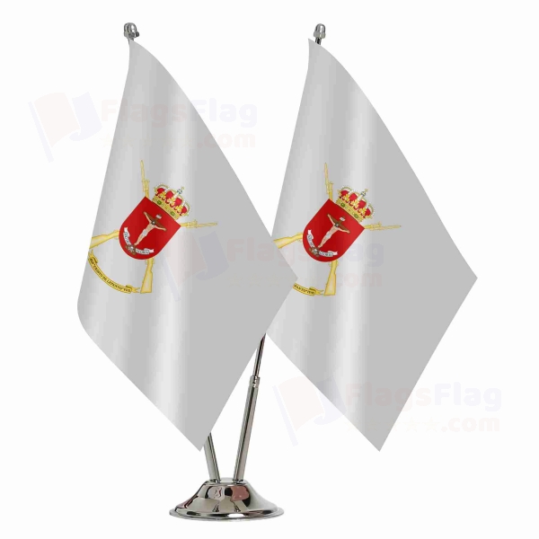 Coat Of Arms Of The 4th Spanish Legion Cristo De Lepanto 2 Table Flags