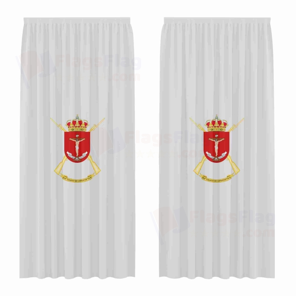 Coat Of Arms Of The 4th Spanish Legion Cristo De Lepanto Digital Printed Curtains