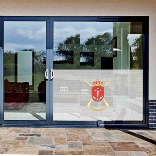 Coat Of Arms Of The 4th Spanish Legion Cristo De Lepanto Glass Film Coat Of Arms Of The 4th Spanish Legion Cristo De Lepanto One Way Vision Printing