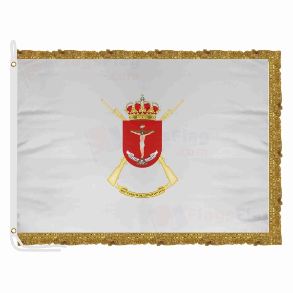 Coat Of Arms Of The 4th Spanish Legion Cristo De Lepanto Satin Office Flag