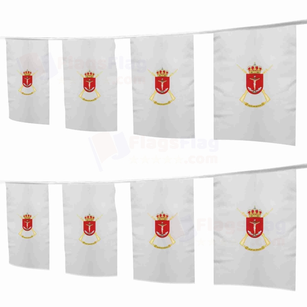 Coat Of Arms Of The 4th Spanish Legion Cristo De Lepanto Square String Flags