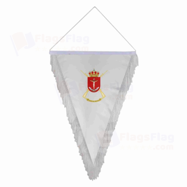 Coat Of Arms Of The 4th Spanish Legion Cristo De Lepanto Triangle Fringed Streamers