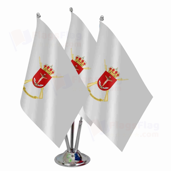 Coat Of Arms Of The 4th Spanish Legion Cristo De Lepanto Triple Table Flag