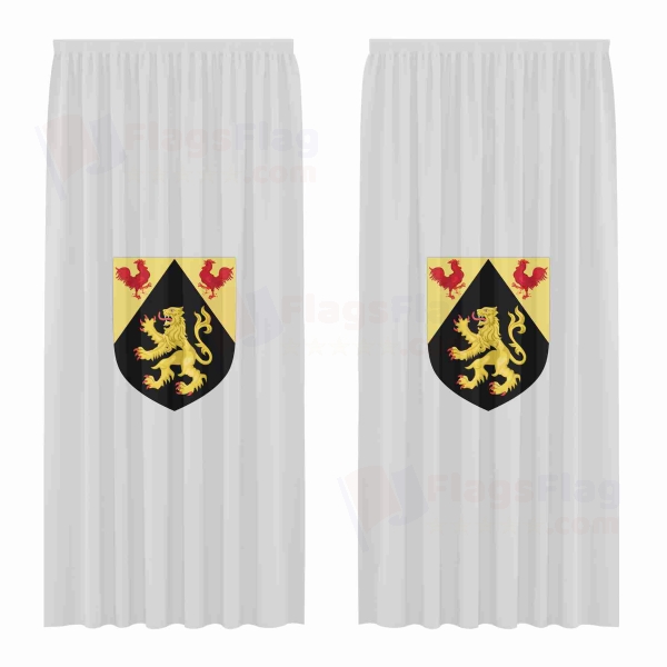 Coat Of Arms Of Walloon Brabant Digital Printed Curtains