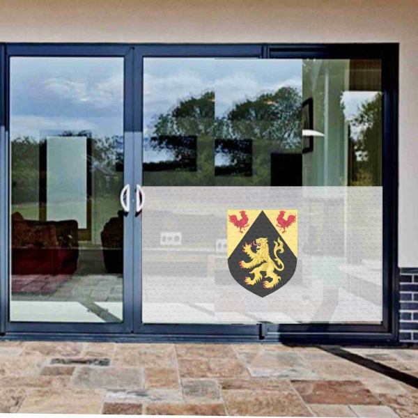 Coat Of Arms Of Walloon Brabant Glass Film Coat Of Arms Of Walloon Brabant One Way Vision Printing