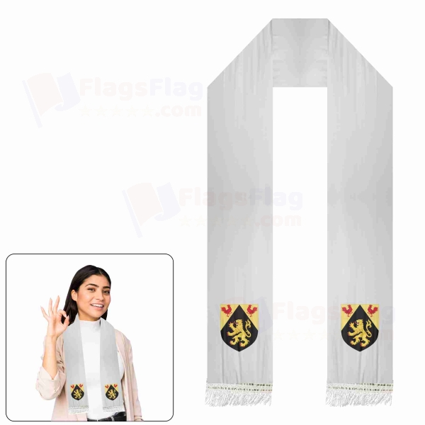 Coat Of Arms Of Walloon Brabant Scarf Digital Printing