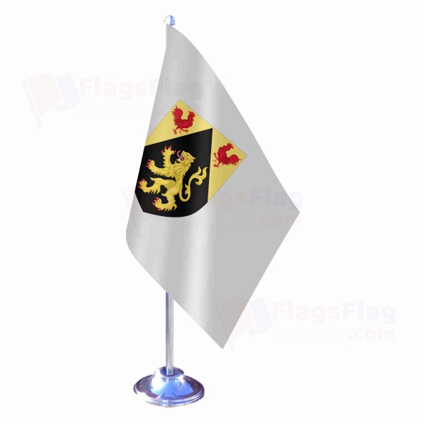 Coat Of Arms Of Walloon Brabant Single Table Flag